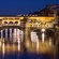 The Ponte Vecchio bridge at night